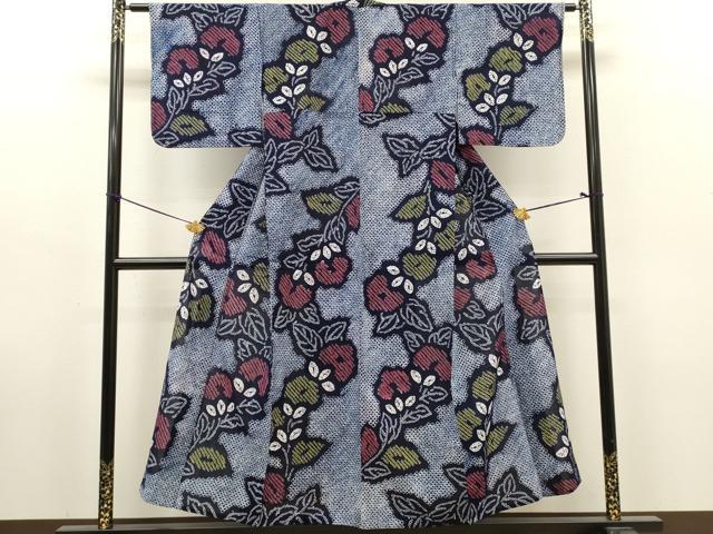 平和屋着物∴夏物 浴衣 有松鳴海絞り 草花文 綿 逸品 DABI8539cd