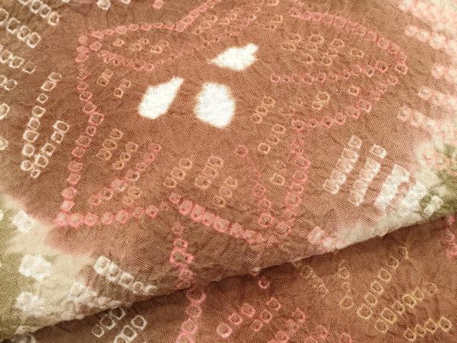 平和屋着物∴夏物 浴衣 有松鳴海絞り 花繋ぎ 綿 逸品 DABI8572cd