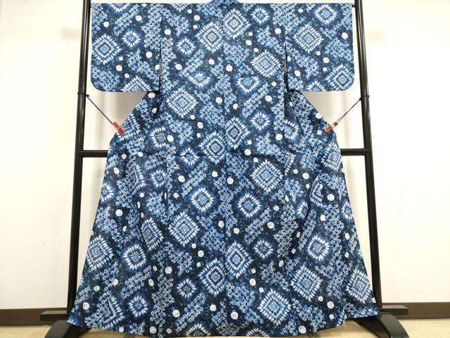 平和屋着物∴夏物 浴衣 菱文 綿 逸品 DABI8590cd