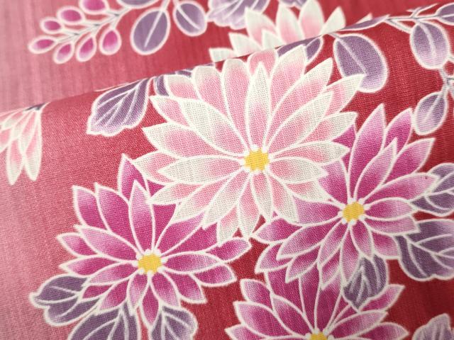 平和屋着物∴夏物 浴衣 花繋ぎ 綿 逸品 DABI8591cd