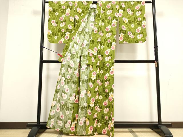 平和屋着物∴夏物 浴衣 矢羽撫子 綿 逸品 DABI8592cd