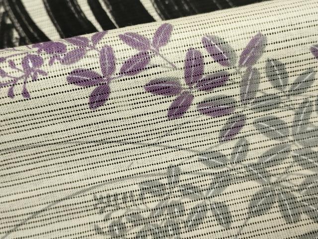 平和屋着物∴夏物 浴衣 綿絽 横段花文 綿 逸品 DABI8598cd