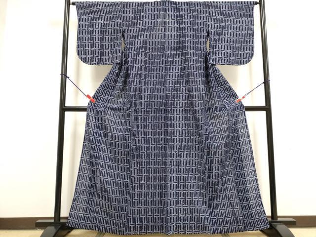 平和屋着物∴夏物 浴衣 有松鳴海絞り 抽象文 綿 逸品 DABI8602cd