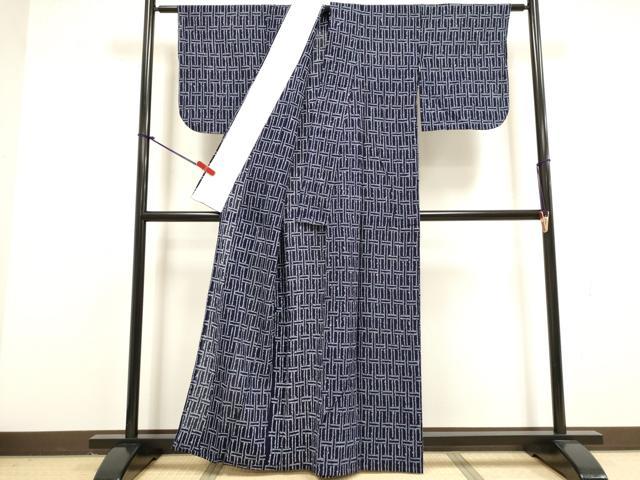 平和屋着物∴夏物 浴衣 有松鳴海絞り 抽象文 綿 逸品 DABI8602cd