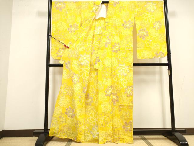 平和屋着物∴夏物 浴衣 有松鳴海絞り 舞花文 綿 逸品 DABI8610cd