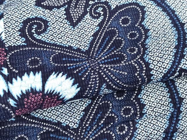 平和屋着物∴夏物 浴衣 草花文 リップル生地 綿 逸品 DABI8618cd