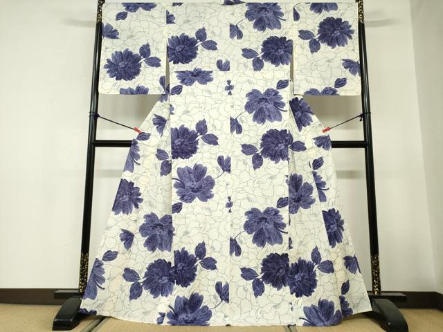 平和屋着物∴夏物 浴衣 舞花文 綿 逸品 DABI8640cd