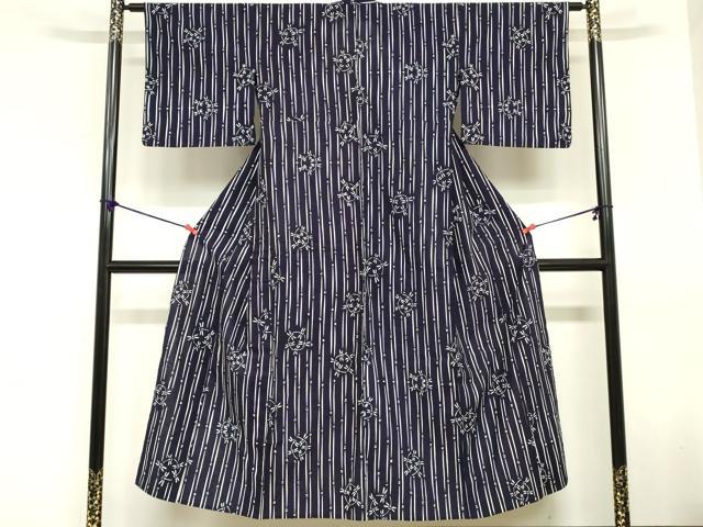 平和屋着物∴夏物 浴衣 注染 手縫い トンボ 三越扱い 綿 逸品 DABI8654cd