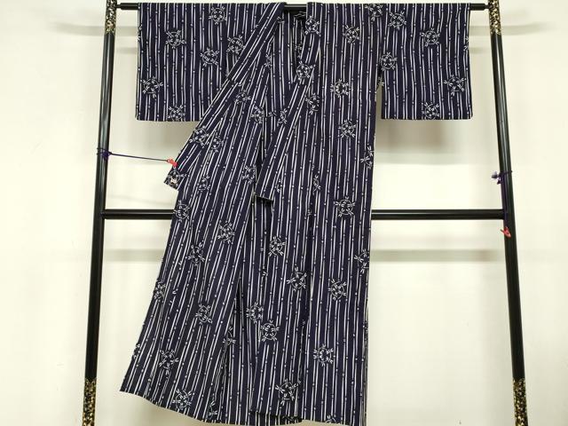 平和屋着物∴夏物 浴衣 注染 手縫い トンボ 三越扱い 綿 逸品 DABI8654cd