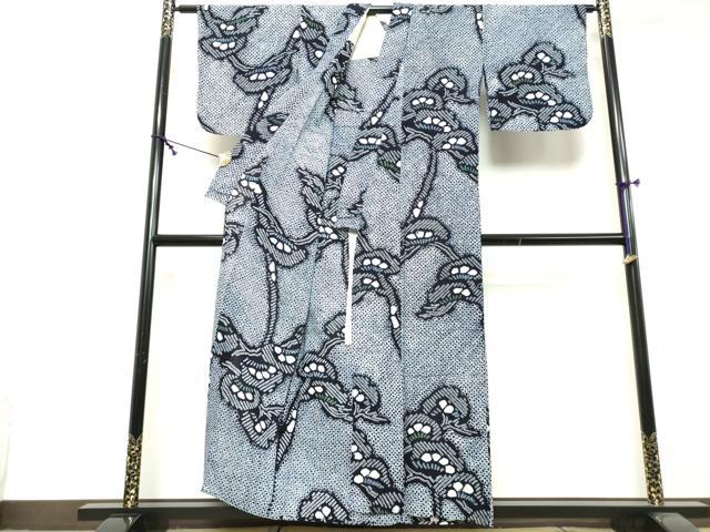 平和屋着物∴夏物 浴衣 有松鳴海絞り 枝松文 綿 逸品 DABI8666cd