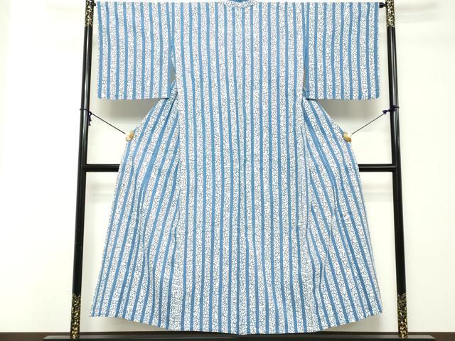 平和屋着物∴夏物 浴衣 綿絽 注染 流水文 間道 綿 逸品 DABI8676cd