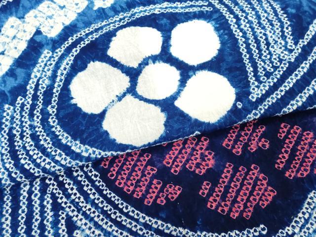 平和屋着物∴夏物 浴衣 有松鳴海絞り 流水花文 綿 逸品 DABI8690cd