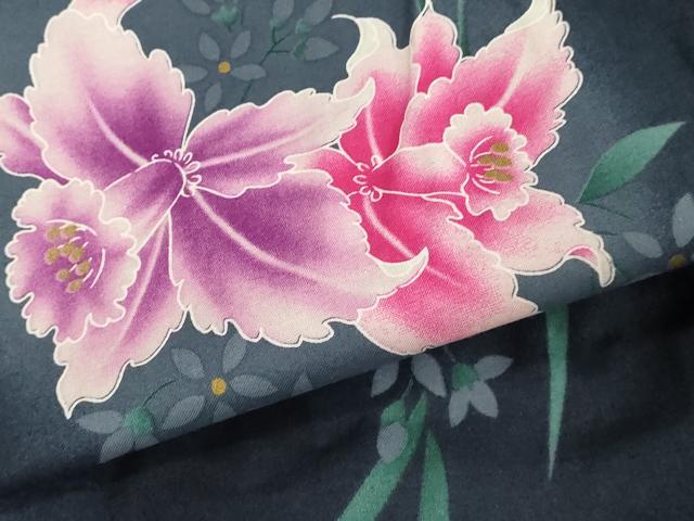 平和屋着物∴夏物 浴衣 草花文 蘭 逸品 DABI8696cd