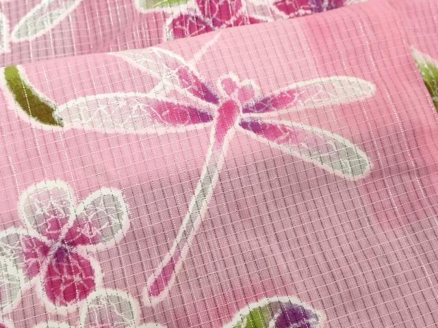 平和屋着物∴夏物 浴衣 トンボ 紫陽花 銀糸 逸品 DABI8698cd