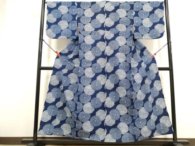 平和屋着物∴夏物 浴衣 舞花文 菊 綿 逸品 DABI8704cd