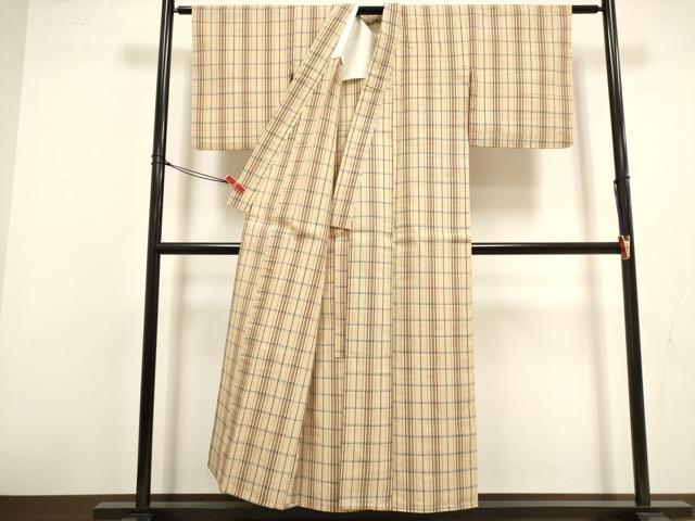平和屋着物∴夏物 阿波しじら織 浴衣 格子 綿 逸品 DABI8706cd