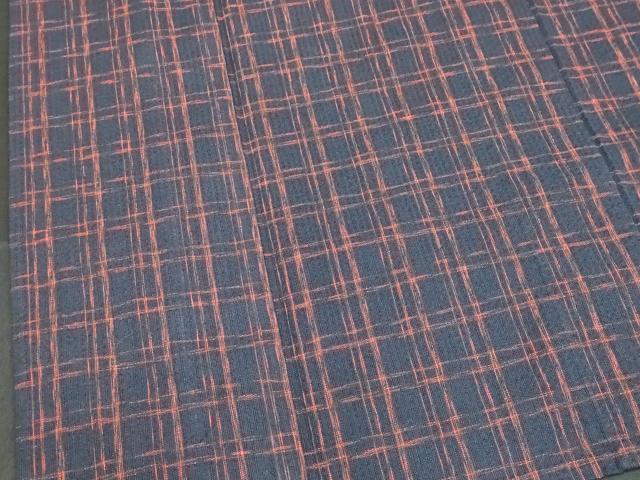 平和屋着物∴夏物 阿波しじら織 浴衣 格子 綿 逸品 DABI8709cd