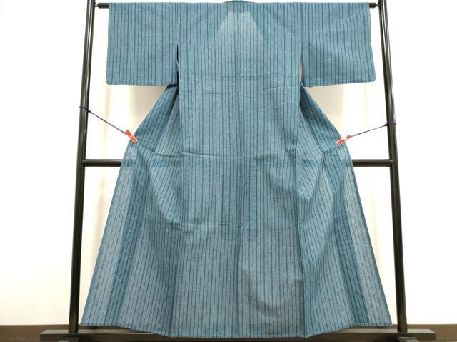 平和屋着物∴夏物 阿波しじら織 浴衣 変わり縞 綿 逸品 DABI8714cd