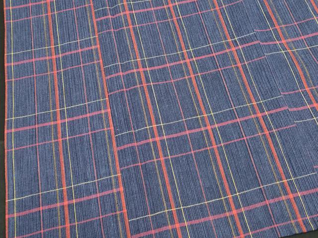 平和屋着物∴夏物 阿波しじら織 浴衣 格子 綿 逸品 DABI8721cd