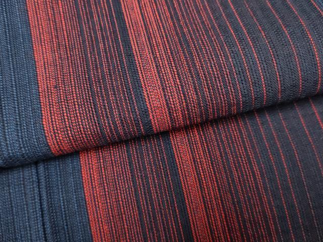 平和屋着物∴夏物 阿波しじら織 浴衣 間道 綿 逸品 DABI8724cd