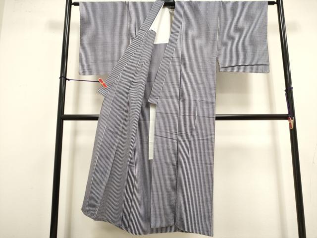 平和屋着物∴夏物 男性 浴衣 注染 縞 綿 逸品 DABI8737cd