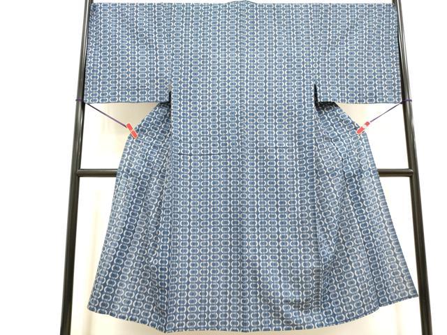 平和屋着物∴夏物 男性 浴衣 注染 手縫い 丸間道 綿 逸品 DABI8738cd