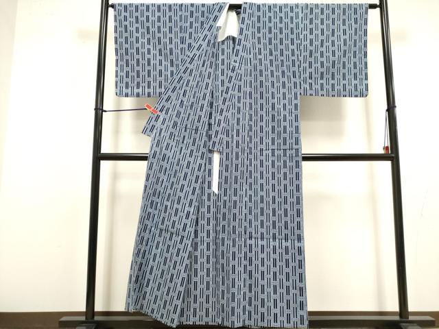平和屋着物∴夏物 男性 浴衣 注染 手縫い 籠目文 綿 逸品 DABI8744cd