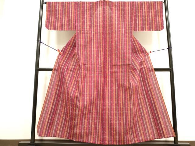 平和屋着物∴夏物 阿波しじら織 浴衣 格子 綿 逸品 未使用 DABI8751cd
