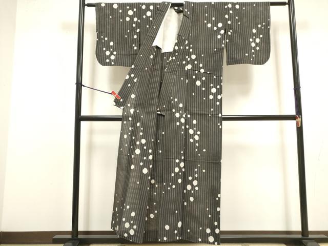 平和屋着物∴夏物 浴衣 注染 手縫い 霰文 逸品 DABI8752cd