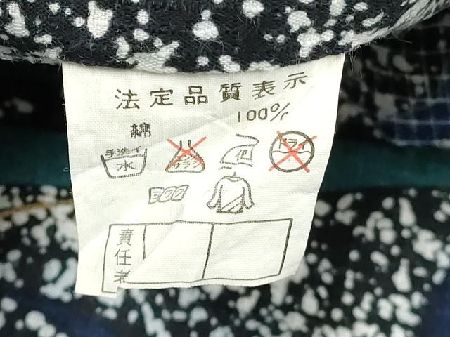 平和屋着物∴夏物 綿紅梅 浴衣 手縫い 枝花文 杜若 カキツバタ 金彩 綿 逸品 DABI8756cd
