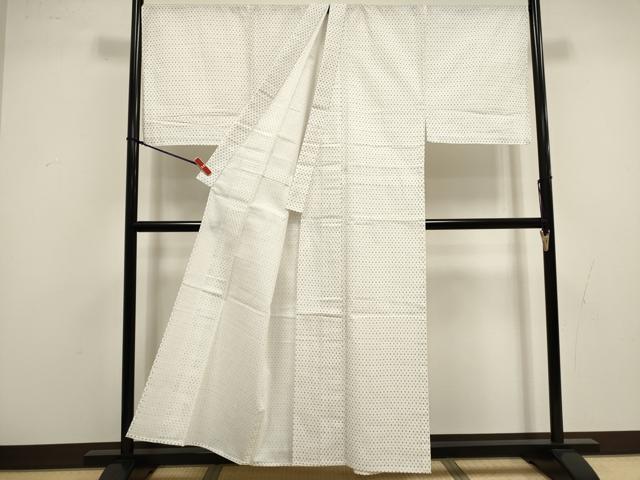 平和屋着物∴夏物 男性 小紋・浴衣兼用 十字絣 キングサイズ 綿麻 逸品 DABI8778cd