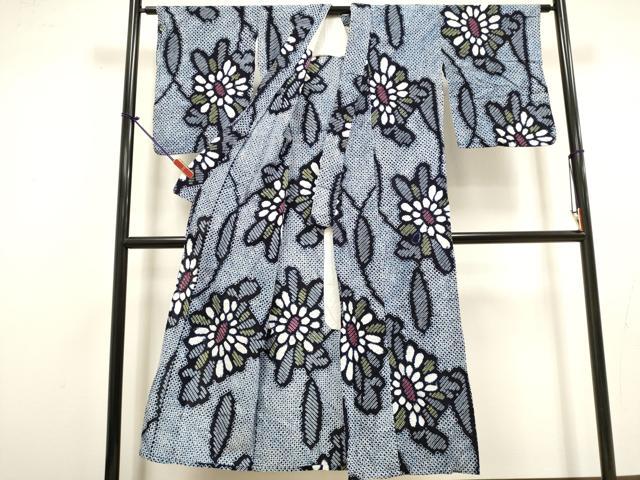 平和屋着物∴夏物 浴衣 有松鳴海絞り 舞花文 綿 逸品 DABI8788cd