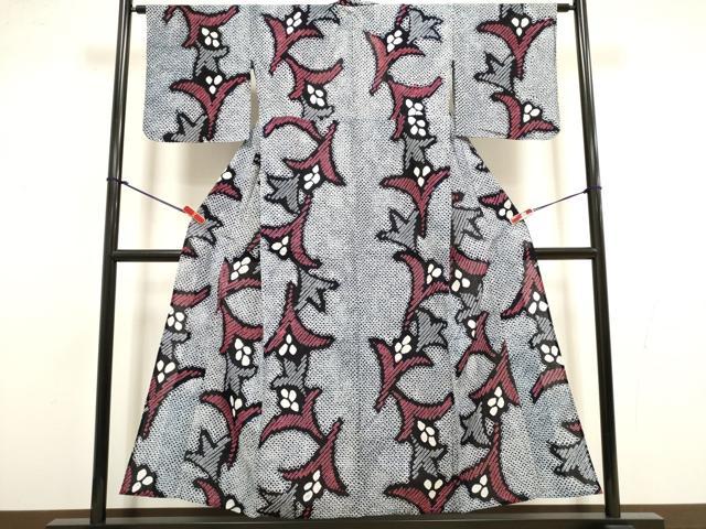 平和屋着物∴夏物 浴衣 有松鳴海絞り 草花文 綿 逸品 DABI8799cd