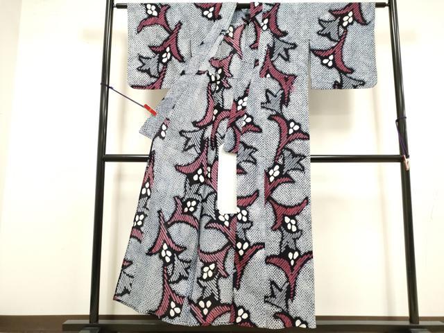 平和屋着物∴夏物 浴衣 有松鳴海絞り 草花文 綿 逸品 DABI8799cd