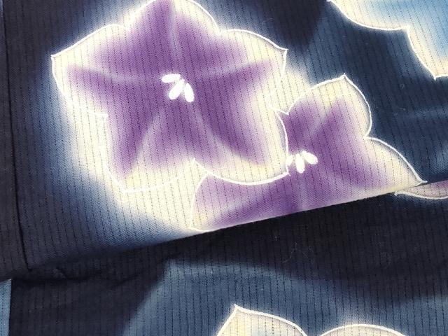 平和屋着物∴夏物 浴衣 注染 枝花文 桔梗 キキョウ 逸品 DABI8831cd