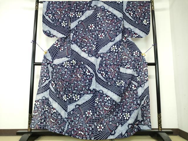 平和屋着物∴夏物 浴衣 有松鳴海絞り 乱菊 綿 逸品 DABI8838cd