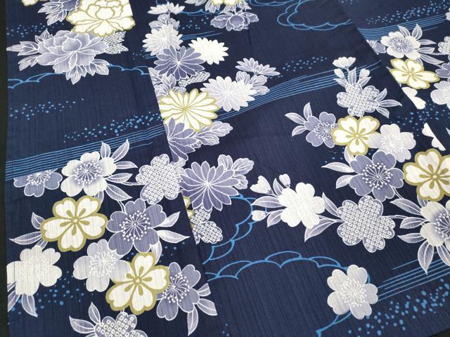 平和屋着物∴夏物 浴衣 蜘蛛絞り花文 逸品 DABI8882cd