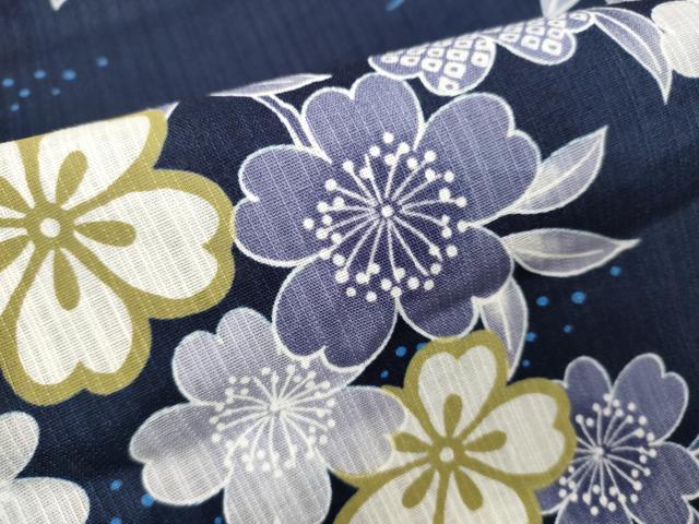 平和屋着物∴夏物 浴衣 蜘蛛絞り花文 逸品 DABI8882cd