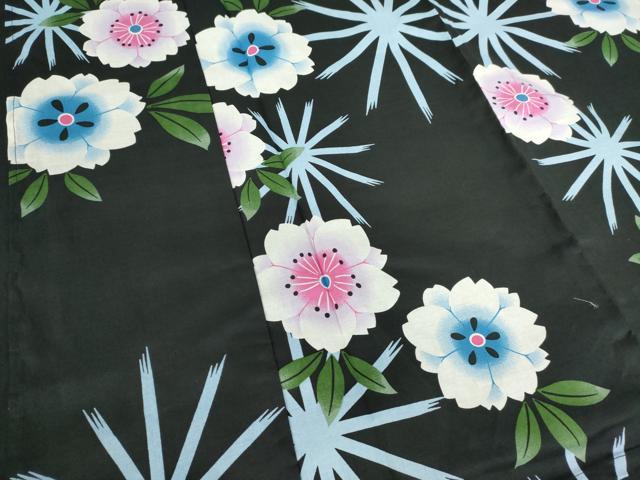 平和屋着物∴夏物 浴衣 舞花文 綿 逸品 DABI8908cd