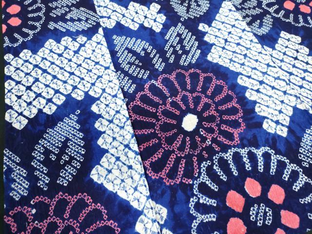 平和屋着物∴夏物 浴衣 有松鳴海絞り 草花文 綿 逸品 DABI8920cd