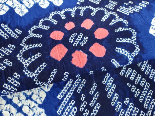 平和屋着物∴夏物 浴衣 有松鳴海絞り 草花文 綿 逸品 DABI8920cd