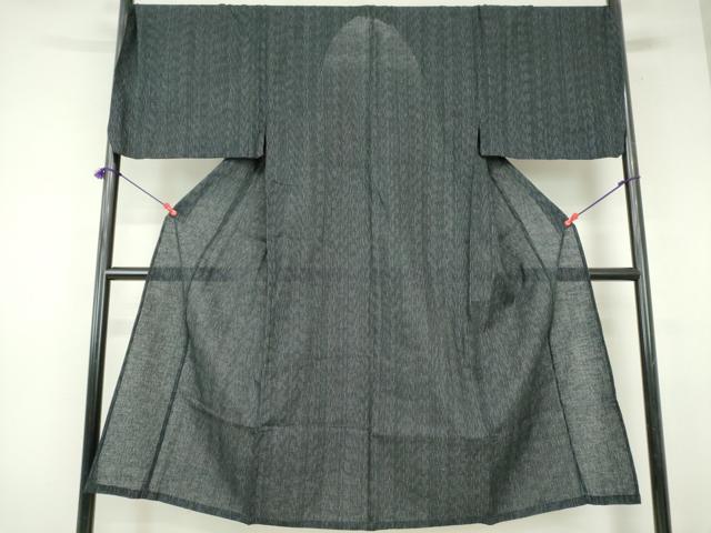 平和屋着物∴夏物 男性 阿波しじら織 浴衣 間道 キングサイズ 綿 逸品 DABI8934cd