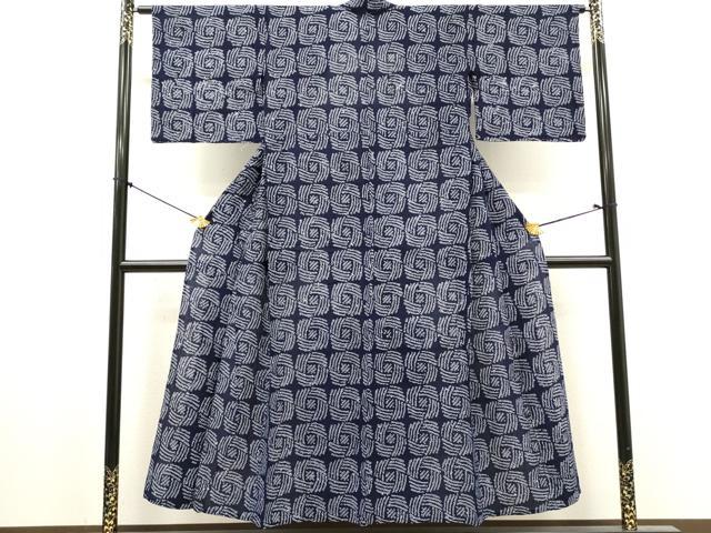 平和屋着物∴夏物 浴衣 有松鳴海絞り 抽象文様 綿 逸品 DABI8956cd