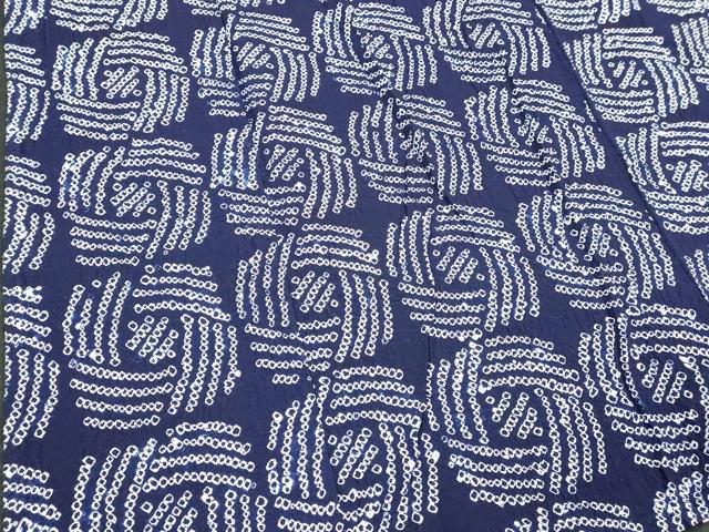 平和屋着物∴夏物 浴衣 有松鳴海絞り 抽象文様 綿 逸品 DABI8956cd