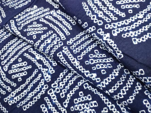 平和屋着物∴夏物 浴衣 有松鳴海絞り 抽象文様 綿 逸品 DABI8956cd
