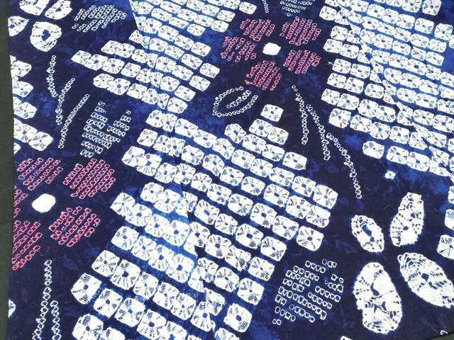 平和屋着物∴夏物 浴衣 有松鳴海絞り 草花文 綿 逸品 DABI8958cd