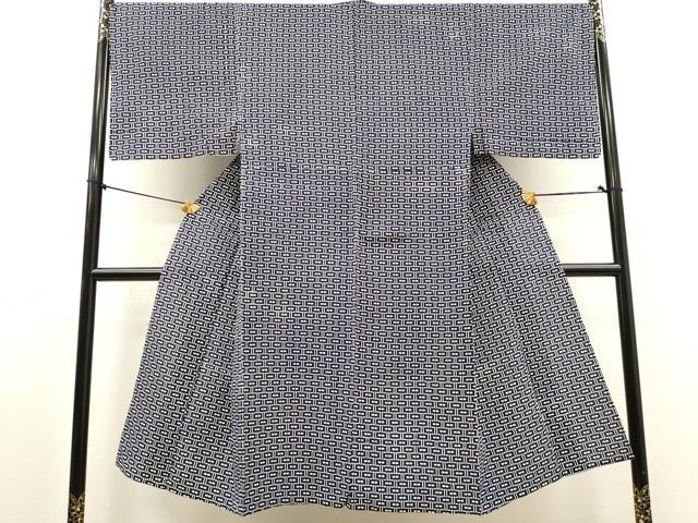 平和屋着物∴夏物 男性 浴衣 注染 手縫い 抽象文様 綿 逸品 DABI8976cd