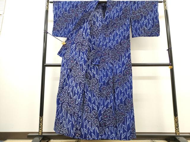 平和屋着物∴夏物 浴衣 有松鳴海絞り 草花文 綿 逸品 DABI8992cd