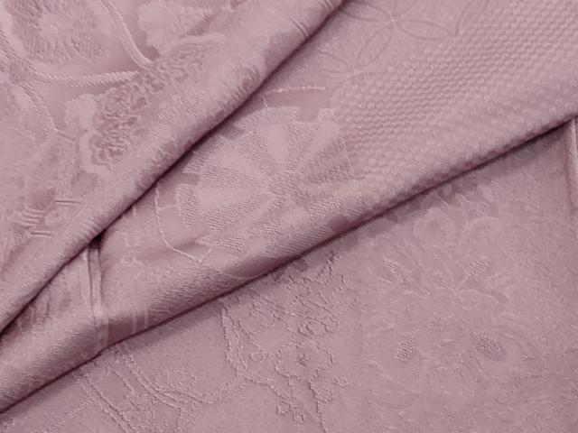 平和屋着物●上質な色無地 吉祥草花地紋 半色 正絹 逸品 未使用 DABI9020ud