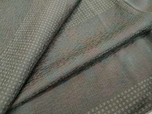 平和屋着物●上質な小紋 横段霞文 正絹 逸品 DABI9023ud